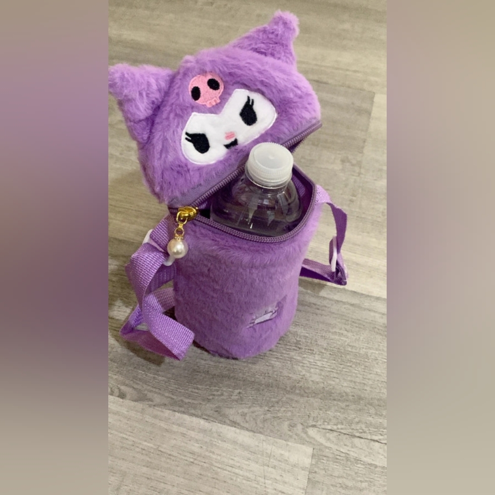 Cute Purple Plush Bottle Holder